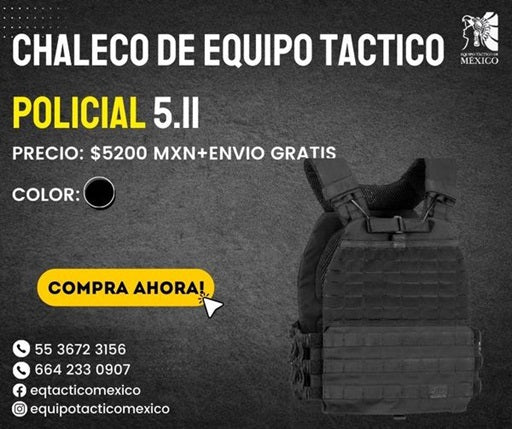 Chaleco Táctico Policial - Porta Placas